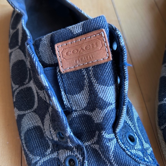 COACH: Denim Slip-on Espadrille Sneakers - Size 7 - Picture 2 of 5